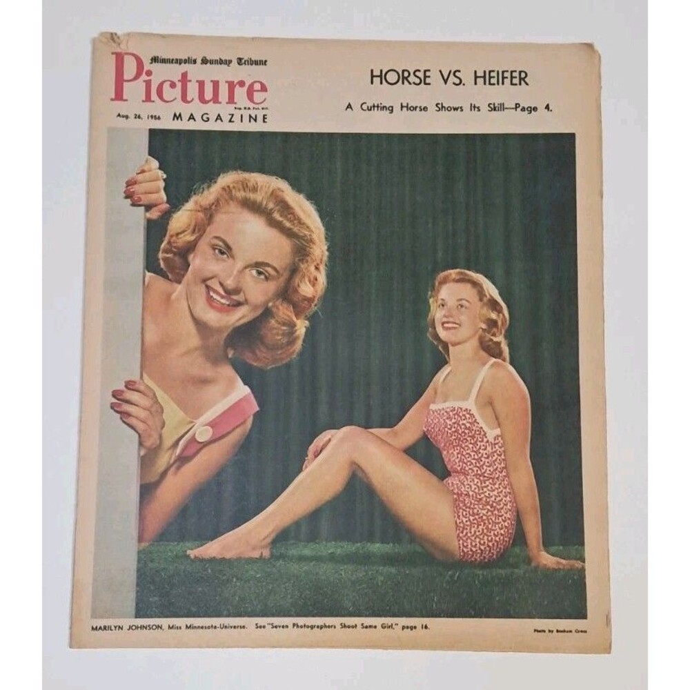 Picture Magazine Minneapolis Sunday Tribune 8/26/1956 Marilyn Johnson